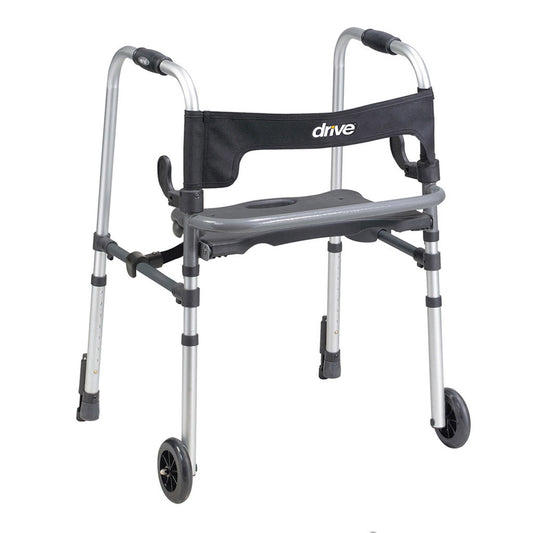 Drive Medical Clever-Lite LS Aluminum Dual Release Folding Walker, 29  39 Inch Height 10233, 1 Each