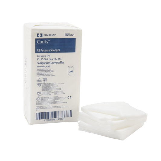 Cardinal Curity NonSterile Nonwoven Sponge, 4 x 4 Inch 9024-, Case of 2000
