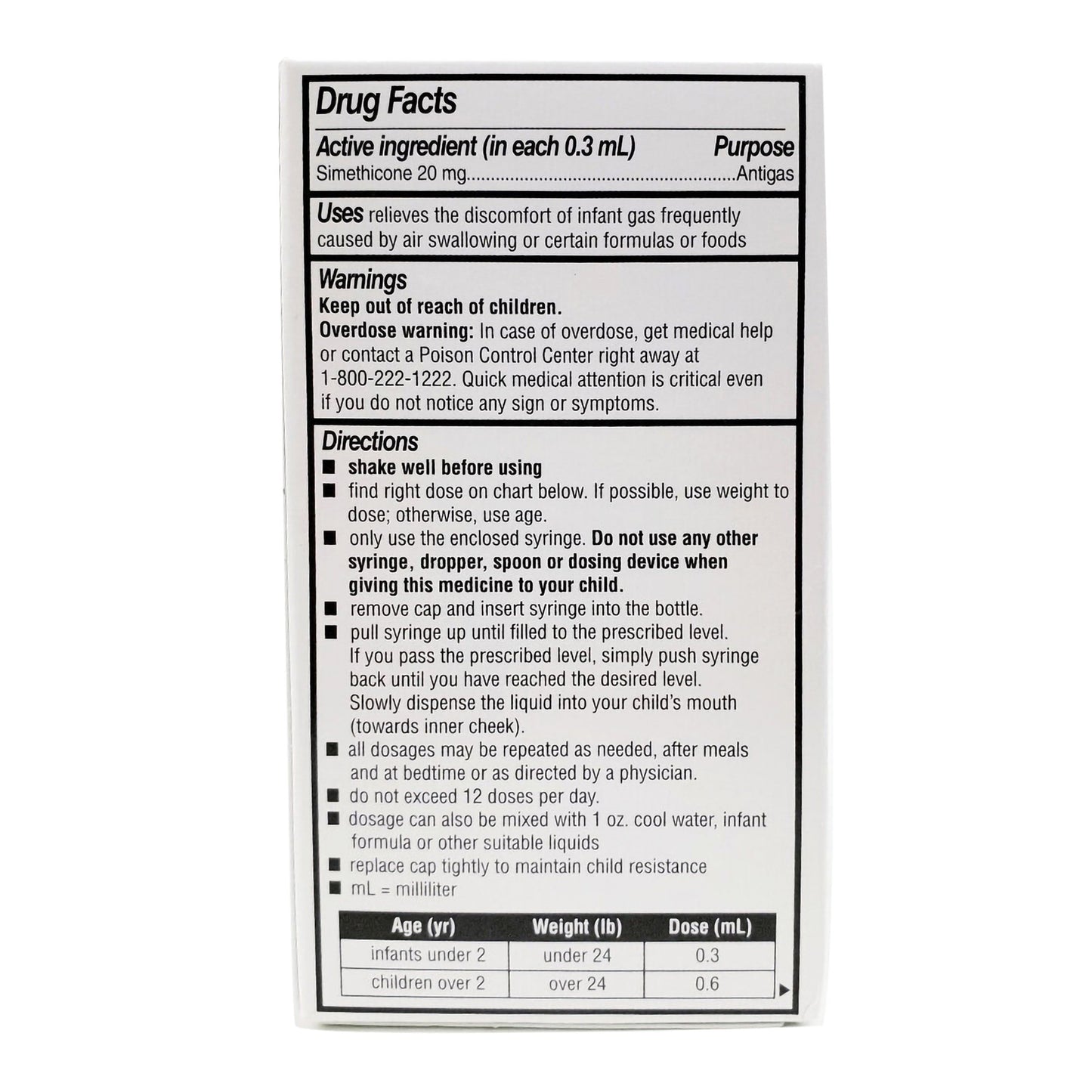 Rugby® Simethicone Infant Gas Relief 00536130375