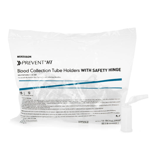 Safety Blood Collection Tube Holder McKesson Prevent® HT For 13 and 16 mm Blood Collection Tubes - 16-BCTHLDRSF