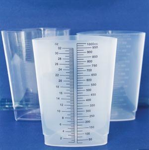 Graduated Container Triangular Polypropylene 32 oz. - GP620