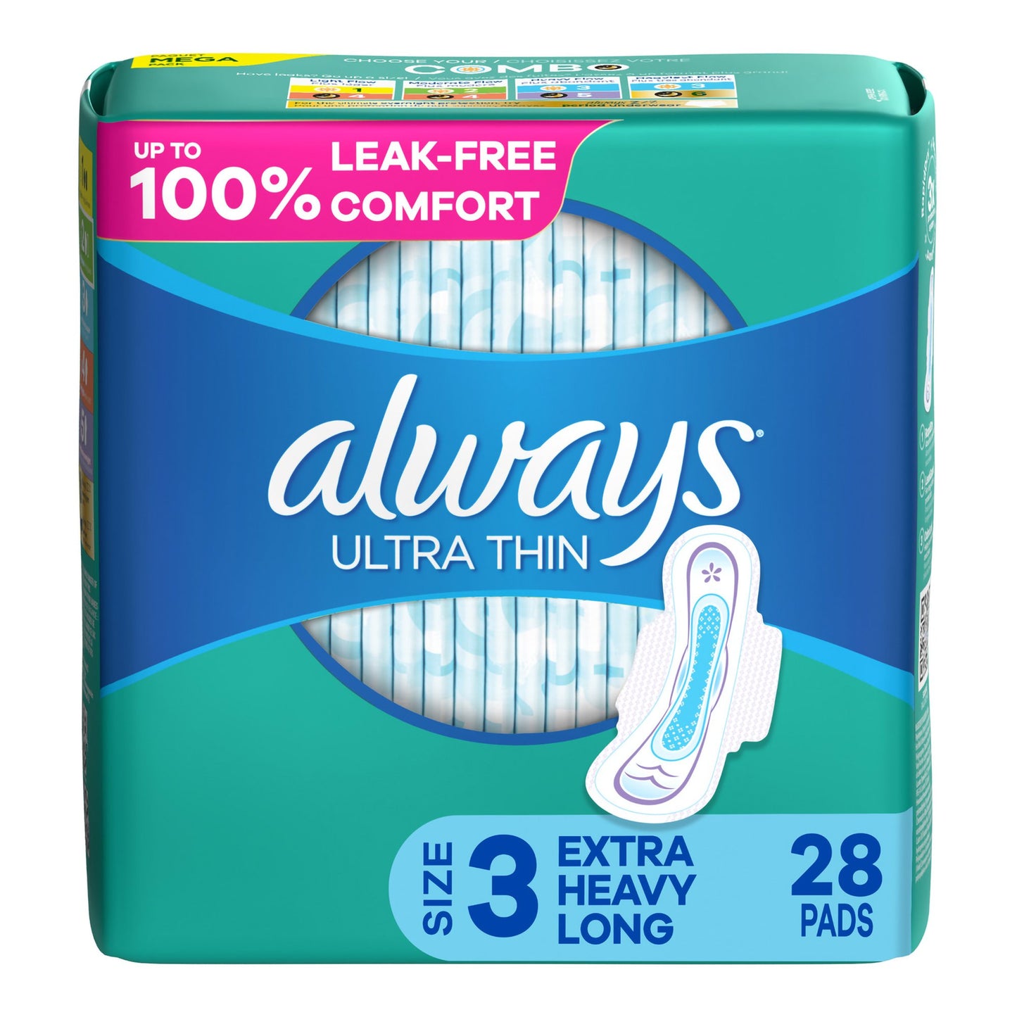 Always® Ultra Thin Extra Long Super Pads, Size 3 03700089907