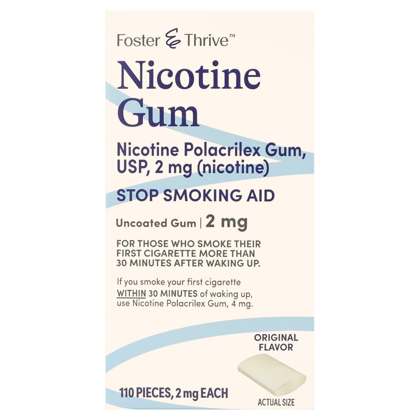 Foster & Thrive™ Nicotine Polacrilex 2 mg (Nicotine) Gum, Original Flavor 70677116602