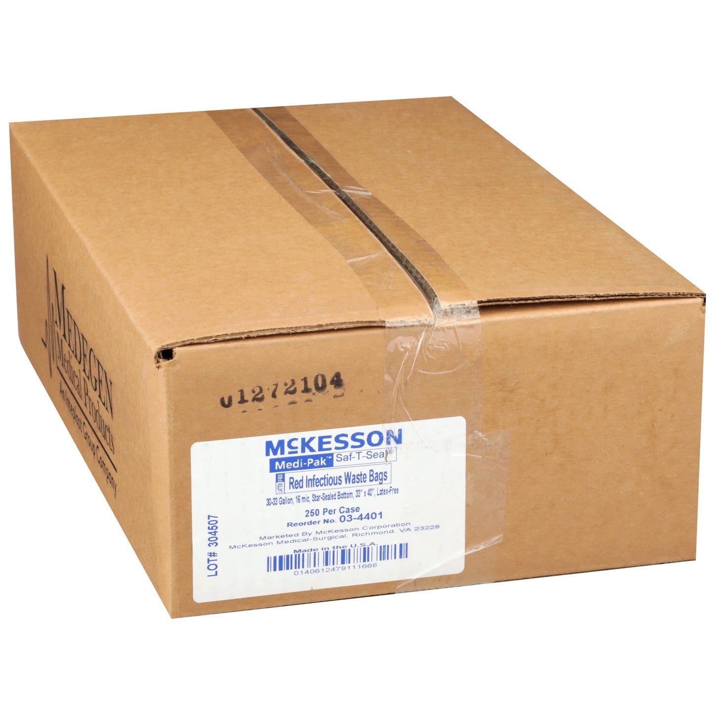 SAF-T-SEAL® Infectious Waste Bag, 30-33 ga; 03-4401