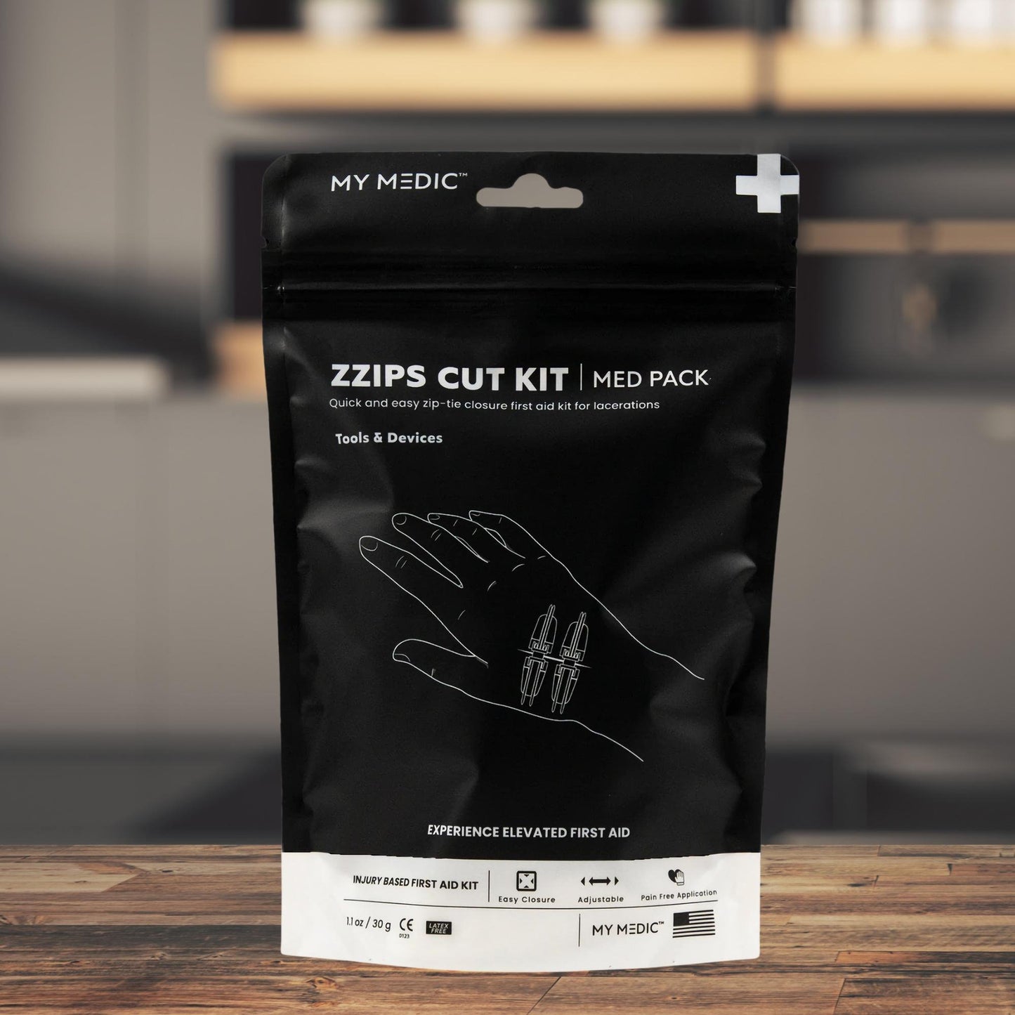 Med Packs™ Zzips First Aid Kit for Cuts, Lacerations in Portable Pouch MM-SPL-MD-PK-ZZIP-CUT-EA