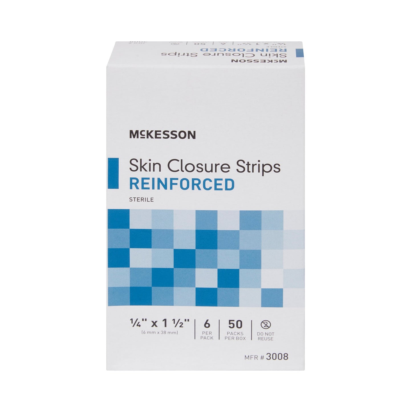 McKesson Skin Closure Reinforced Strip, ¼ X 1½ Inch 3008