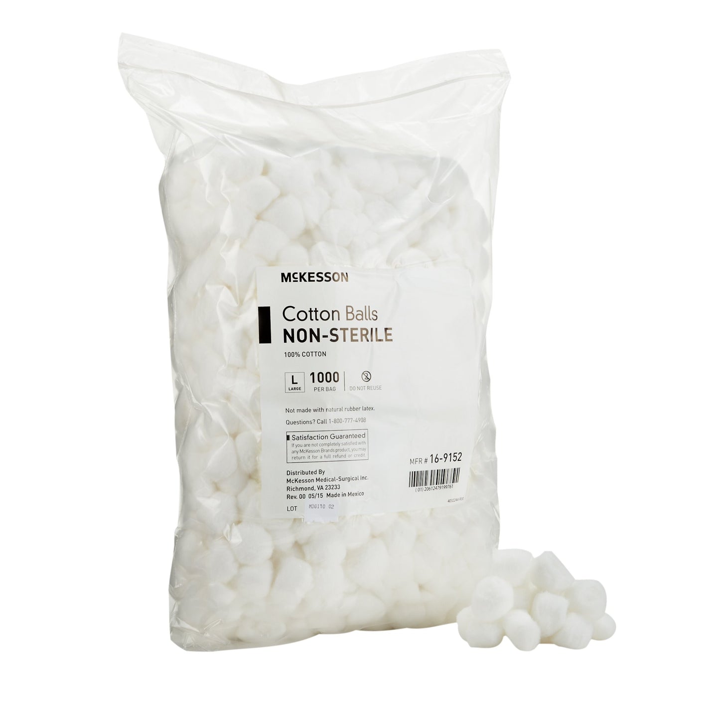 McKesson Brand McKesson Nonsterile Cotton Balls, Large 16-9152, Case of 2000