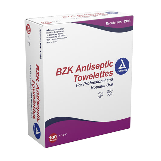 dynarex® Scented BZK Antiseptic Towelettes, Individual Packet 1303