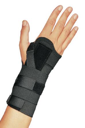 Wrist Brace ProCare® Universal CTS Aluminum / Elastic Left or Right Hand Black Large - 79-97017