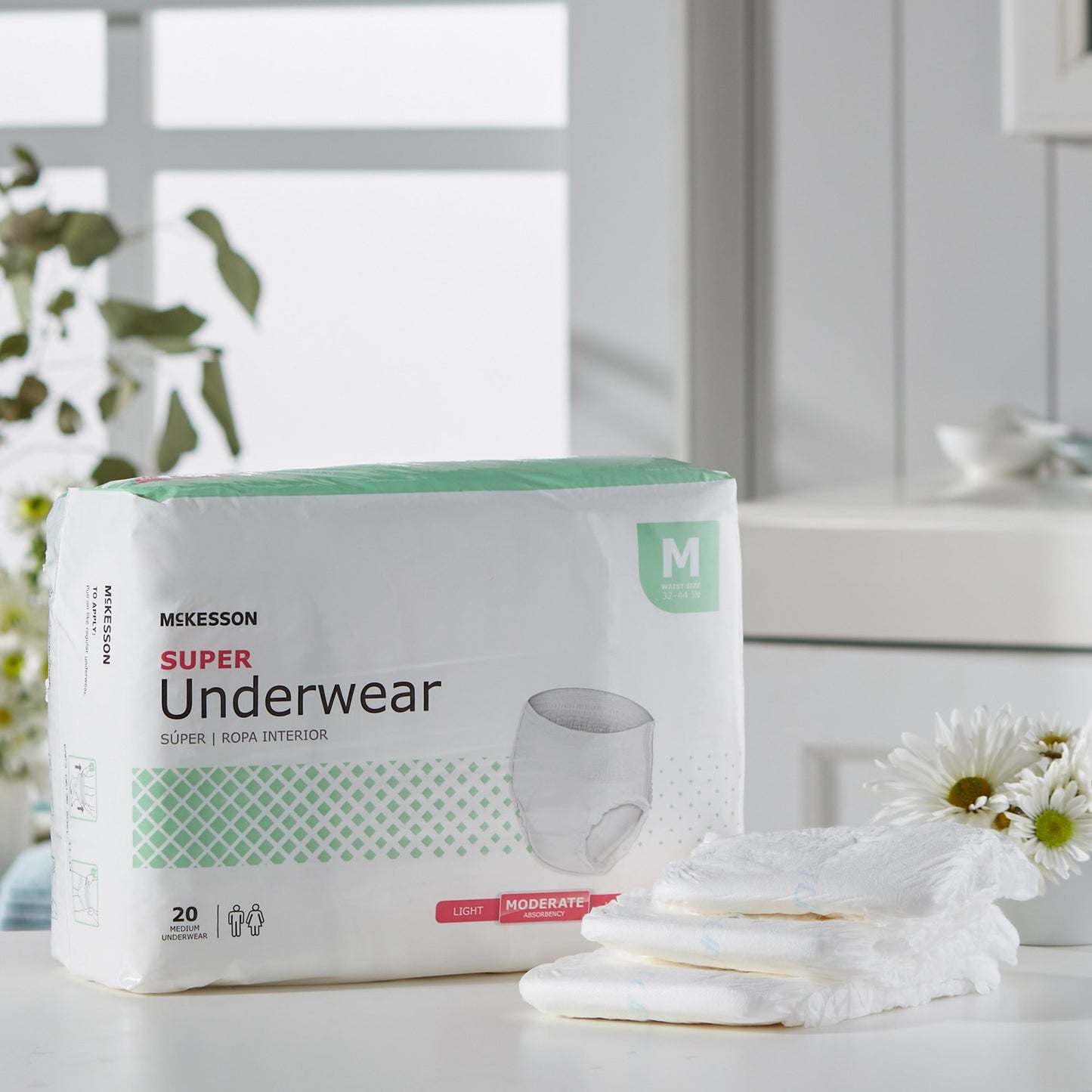 McKesson Super Moderate Absorbency Incontinence Underwear, Medium UW33844
