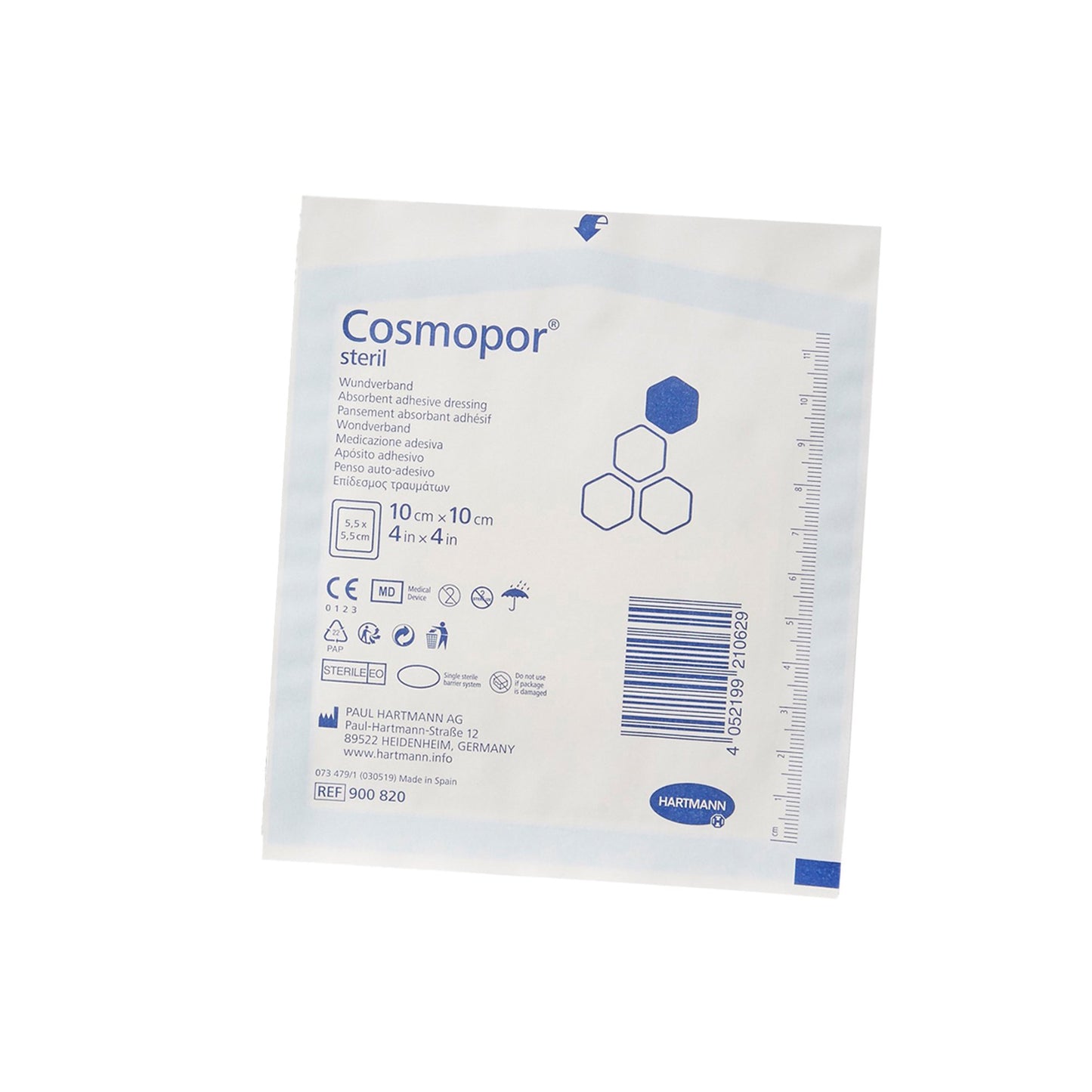 Cosmopor® Adhesive Dressing, 4 x 4 Inch 900820