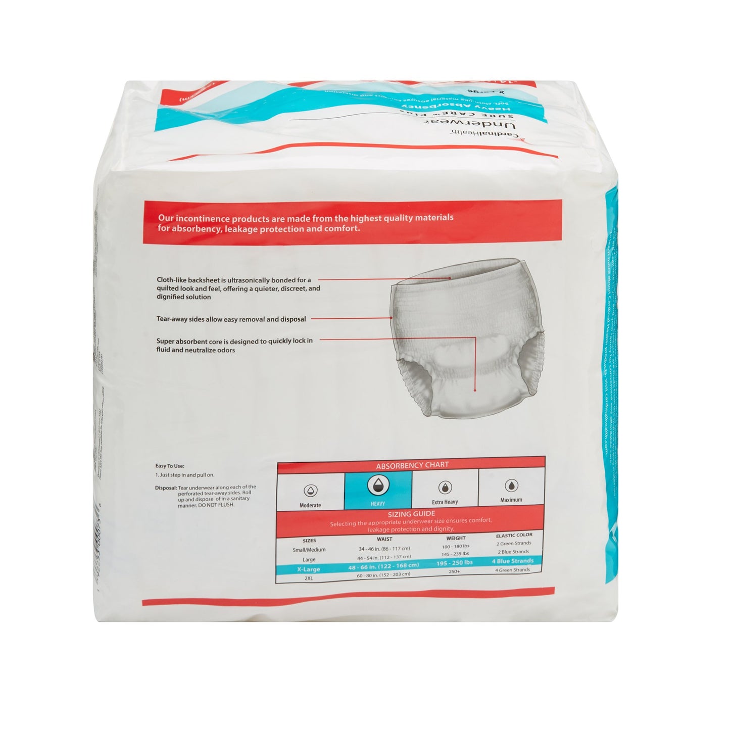 Sure Care™ Plus Heavy Absorbent Underwear, Extra Large 1625