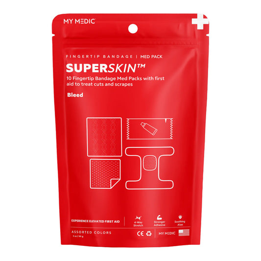 First Aid Kit My Medic™ SUPERSKIN™ Fingertip Pouch - MM-SPL-MD-PK-AC-SSB-FNGR-10PK
