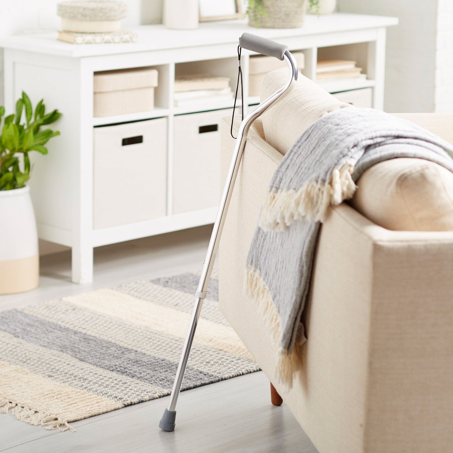 McKesson Aluminum Offset Cane, 30 – 39 Inch Height 146-10303-6