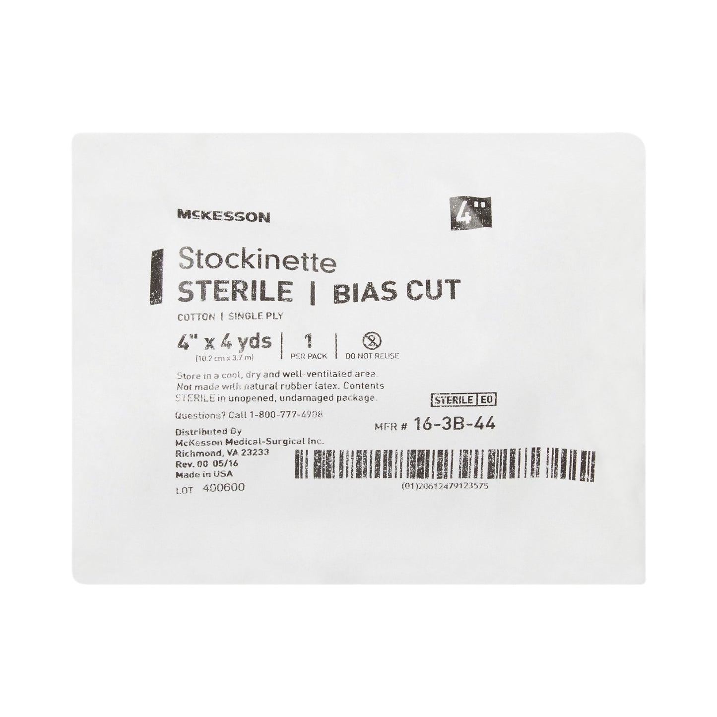 McKesson Bias Cut Stockinette, 4 Inch x 4 Yard 16-3B-44