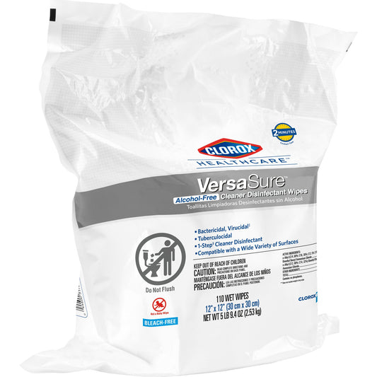Surface Disinfectant Cleaner Refill Clorox Healthcare® VersaSure™ Premoistened Quaternary Based Manual Pull Wipe 110 Count Pouch Scented NonSterile -