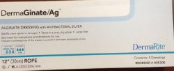 DermaRite Industries DermaGinate/ Ag Silver Alginate Dressing, 12 Inch 00530E, 1 Each