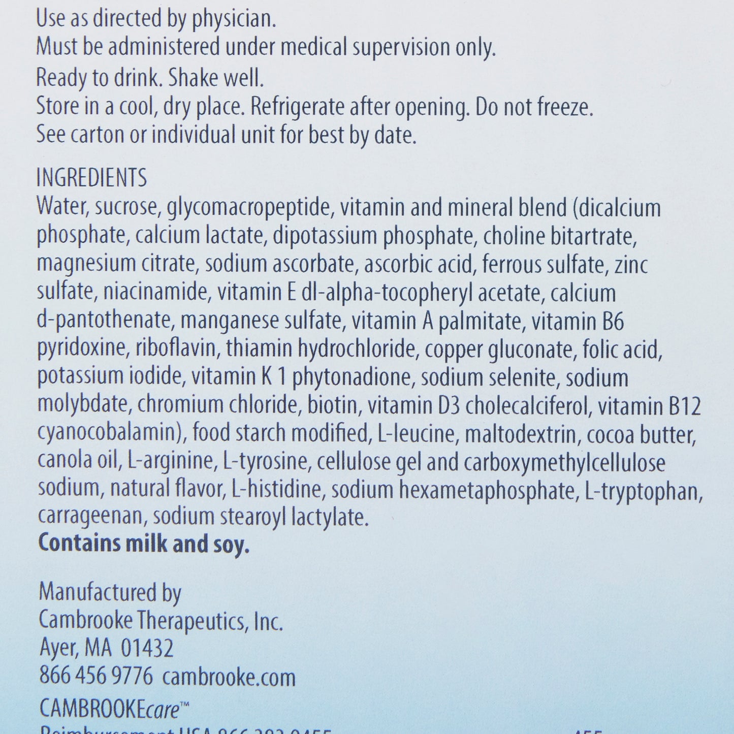 Oral Supplement Glytactin® RTD 15 Original Flavor Liquid 8.3 oz. Carton 35084