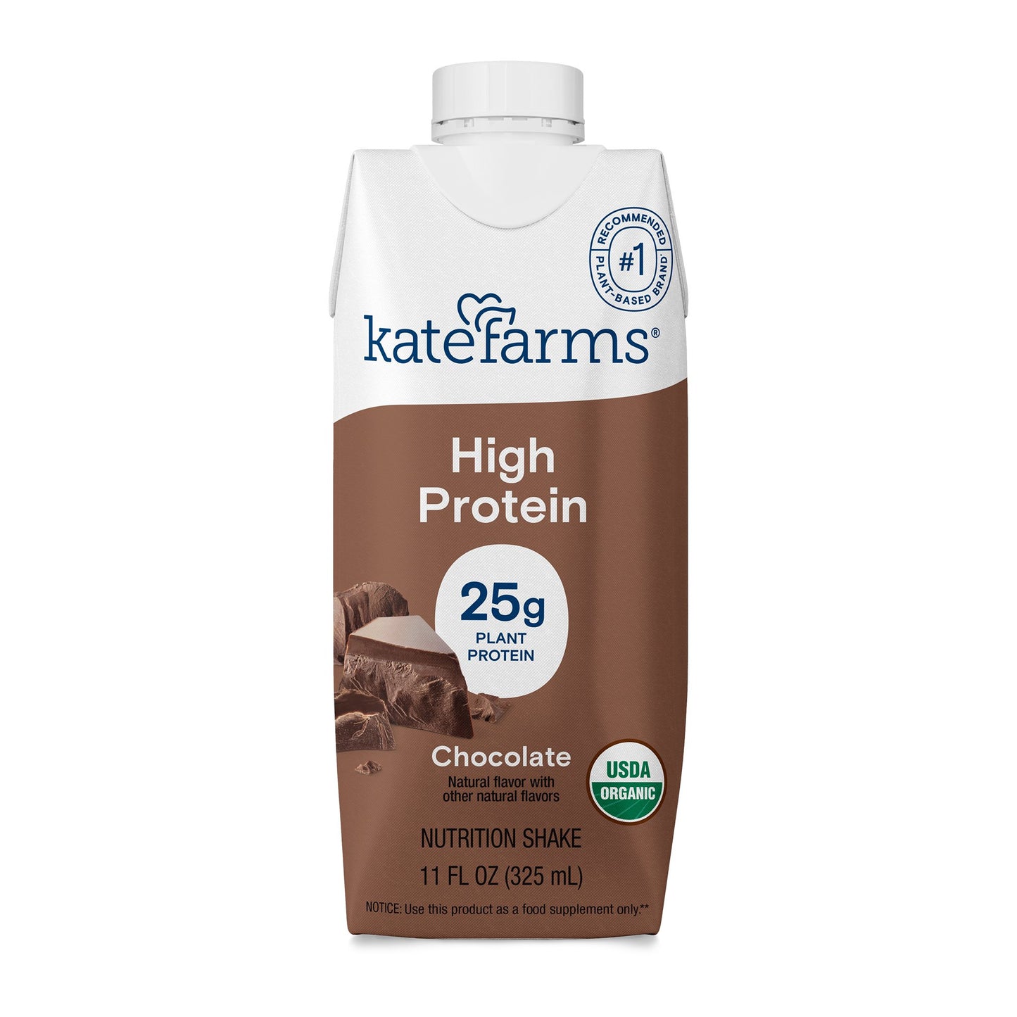 Oral Supplement Kate Farms High Protein Chocolate Flavor Liquid 11 oz. Carton 811112031482