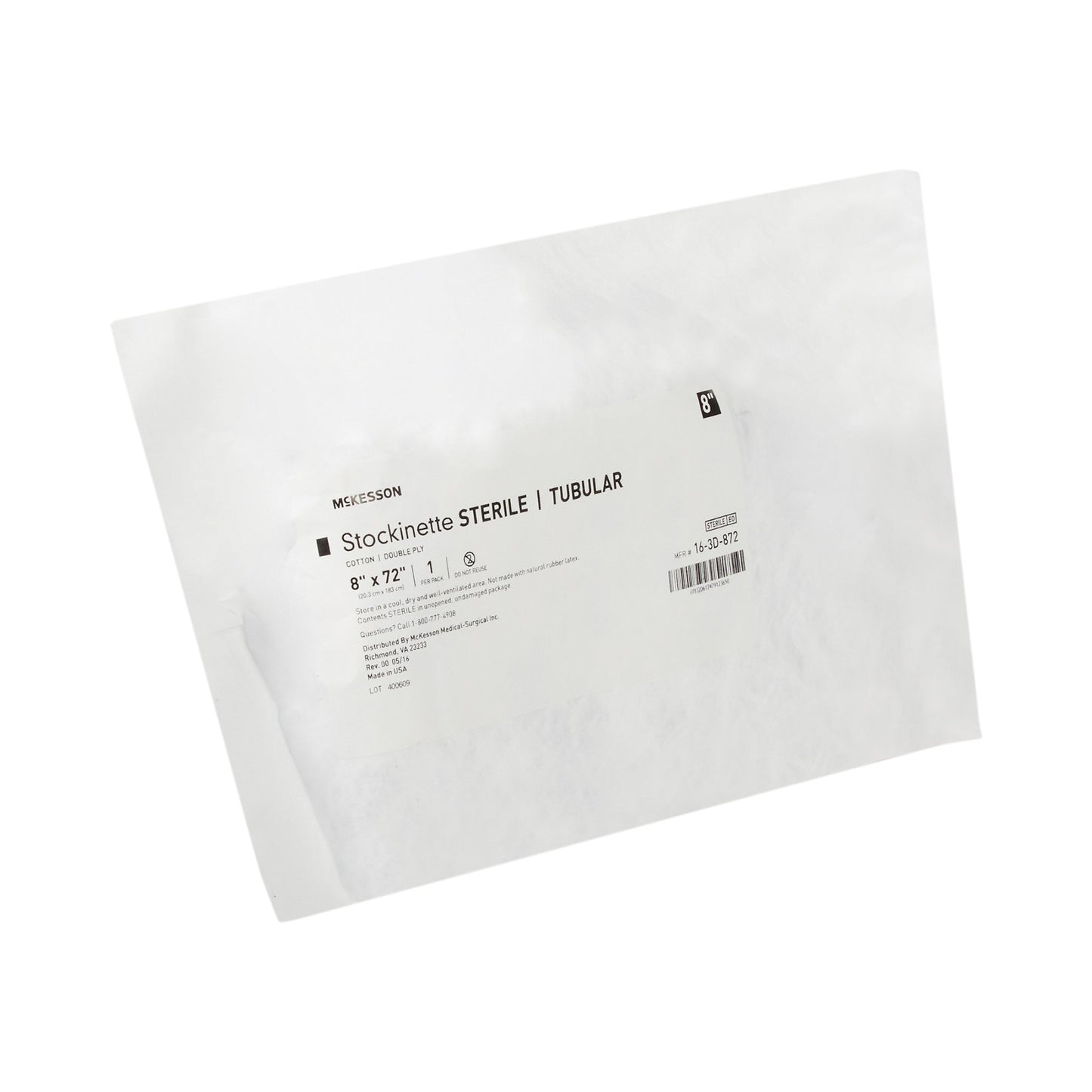 McKesson Beige Cotton Tubular Stockinette, 8 x 72 Inch 16-3D-872