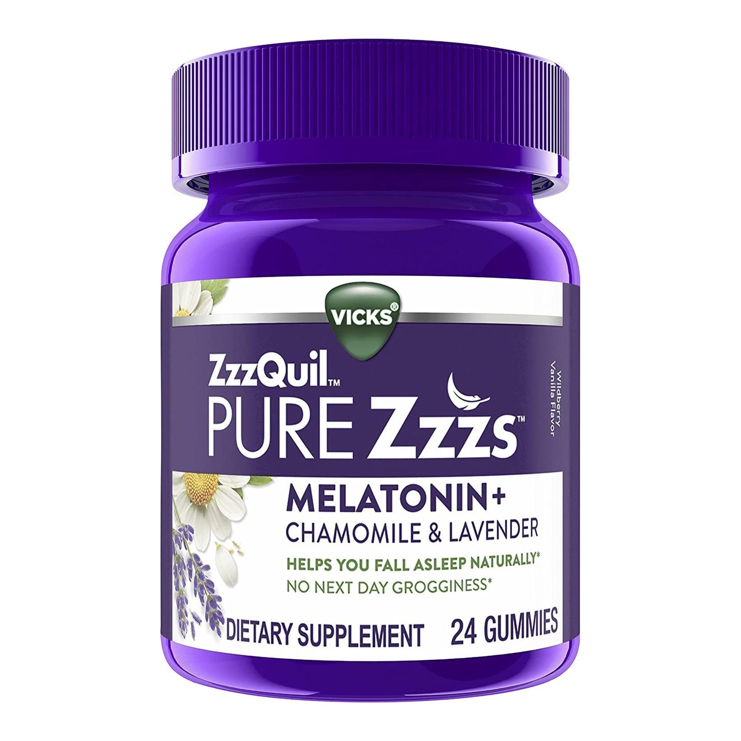 Procter & Gamble ZzzQuil Pure Zzzs Melatonin + Chamomile & Lavender Gummies, Wildberry Vanilla Flavor 32390003936, BT
