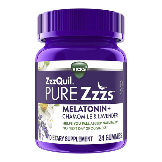 Procter & Gamble ZzzQuil Pure Zzzs Melatonin + Chamomile & Lavender Gummies, Wildberry Vanilla Flavor 32390003936, BT