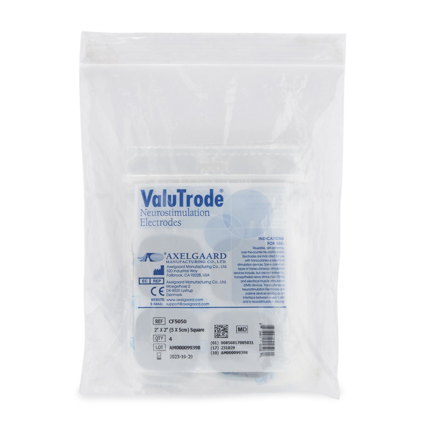 ValuTrode® Neurostimulation Electrode for TENS units, 2 x 2 Inch CF5050