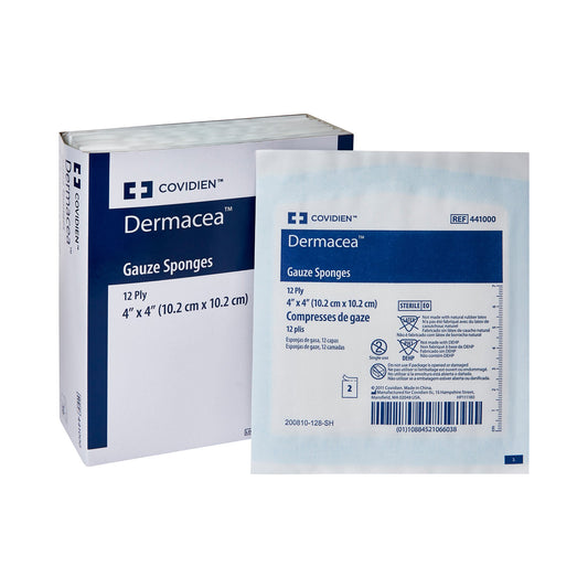 Gauze Sponge Dermacea™ 4 X 4 Inch 12-Ply Sterile 2 per Pack - 441000