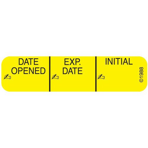 Pharmex® "Date Opened" Advisory Label, 0.56 x 0.38 Inch 1-370