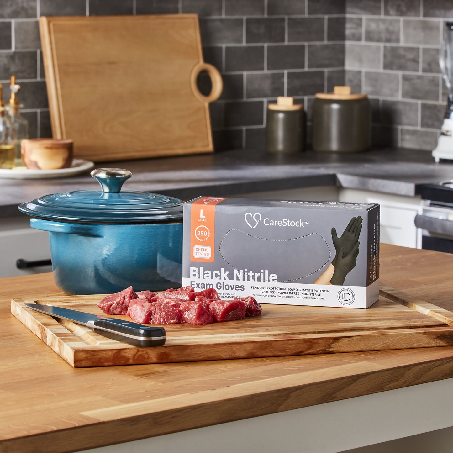 CareStock™ Nitrile Exam Glove, Large, Black CS2776