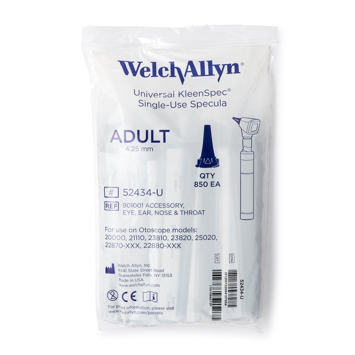 Ear Speculum Tip Set Round Tip Plastic 4.25 mm Disposable - 52434-U