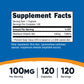 Dietary Supplement nutricost® Vitamin B2 Riboflavin Vitamin B2 100 mg Strength Capsule 120 Per Bottle NTC220101