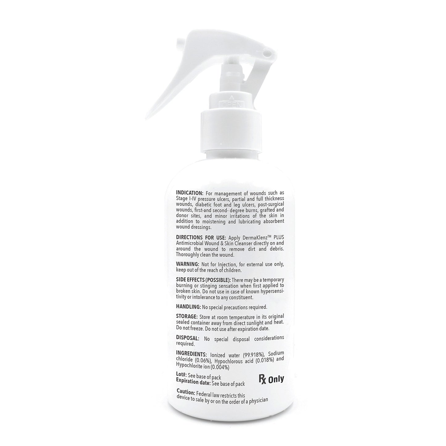 DermaRite's DermaKlenz PLUS Wound Cleanser - Spray Bottle, 8 oz. 00257