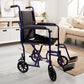 McKesson Lightweight Transport Chair, Black with Blue Finish 146-ATC19-BL