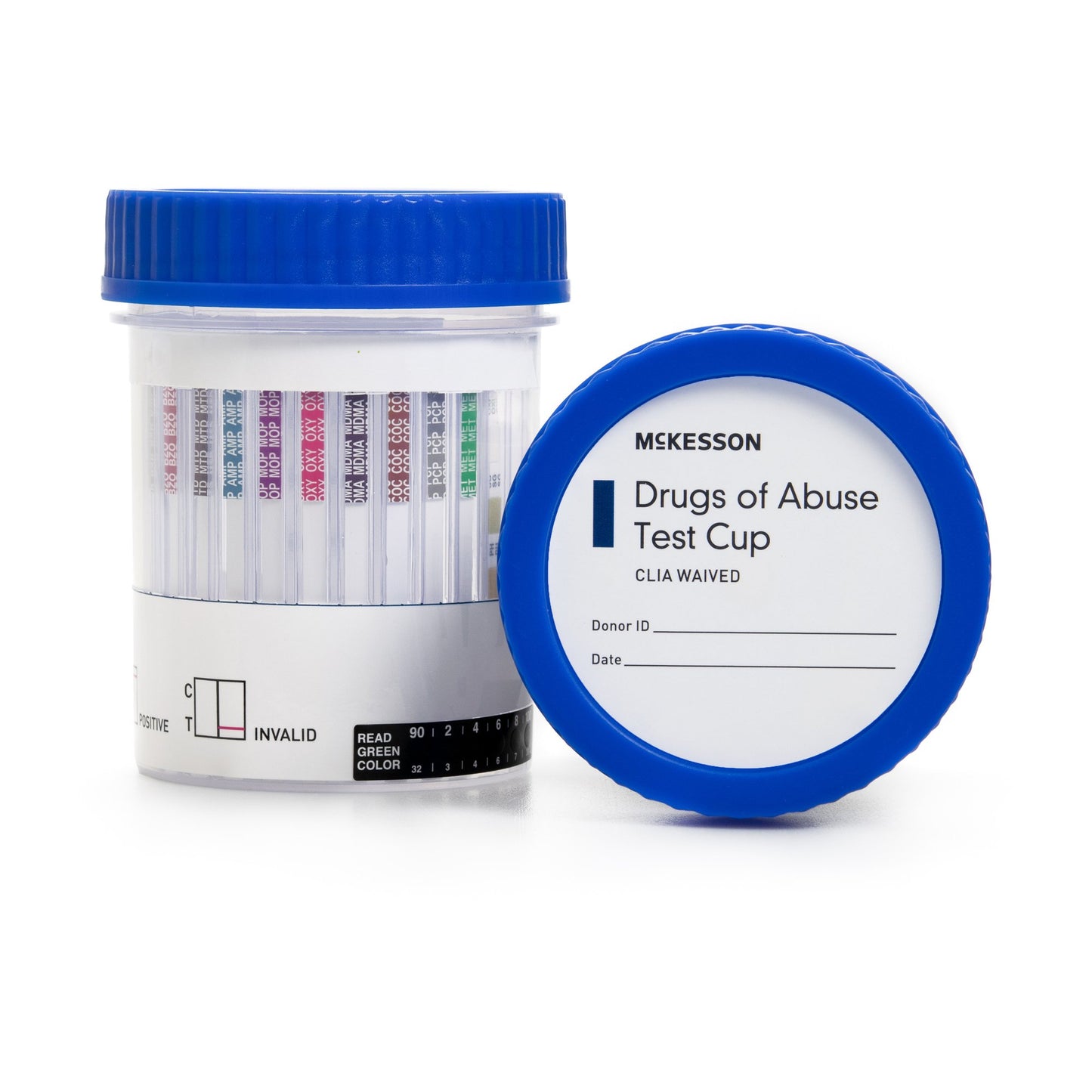 Drugs of Abuse Test Kit McKesson AMP, BAR, BUP, BZO, COC, mAMP/MET, MDMA, MOP300, MTD, OXY, PCP, PPX, TCA, THC (OX, pH, SG) 25 Tests CLIA Waived - 16-