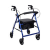 4 Wheel Rollator McKesson Blue Adjustable Height / Folding Aluminum Frame - 146-R726BL