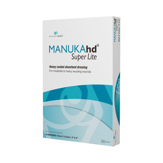 Manukamed MANUKAhd Super Lite Honey Impregnated Wound Dressing, 4 x 5 Inch MM0071, Box of 10