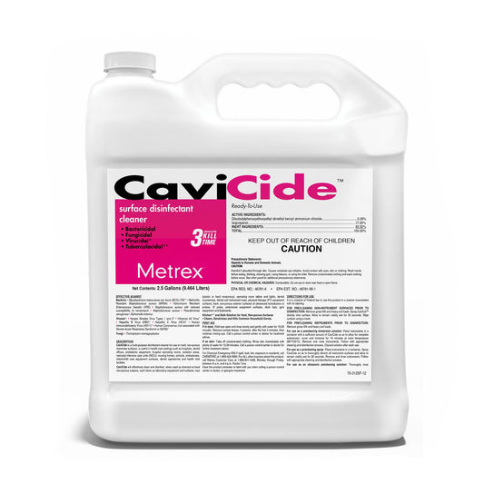 Surface Disinfectant Cleaner CaviCide™ Alcohol Based Manual Pour Liquid 2.5 gal. Jug Alcohol Scent NonSterile - 13-1025