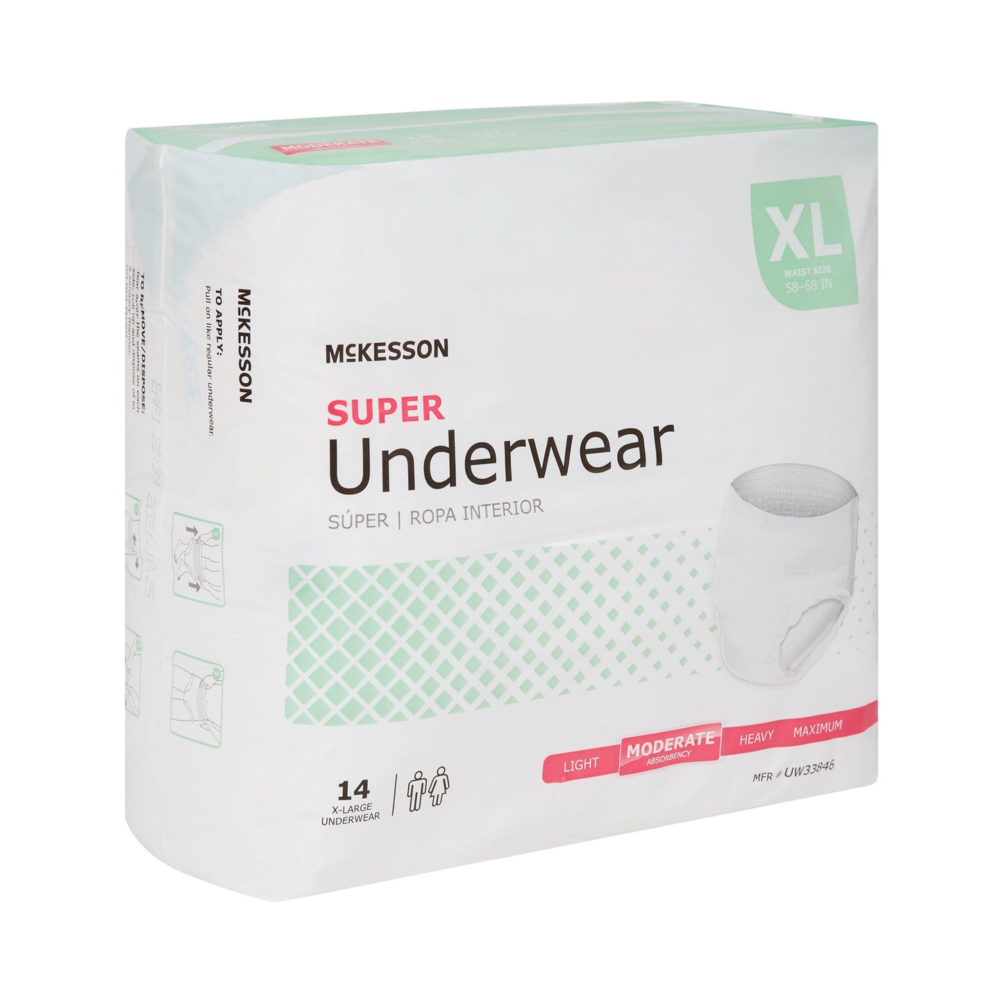 McKesson Super Moderate Absorbency Incontinence Underwear, Extra Large UW33846