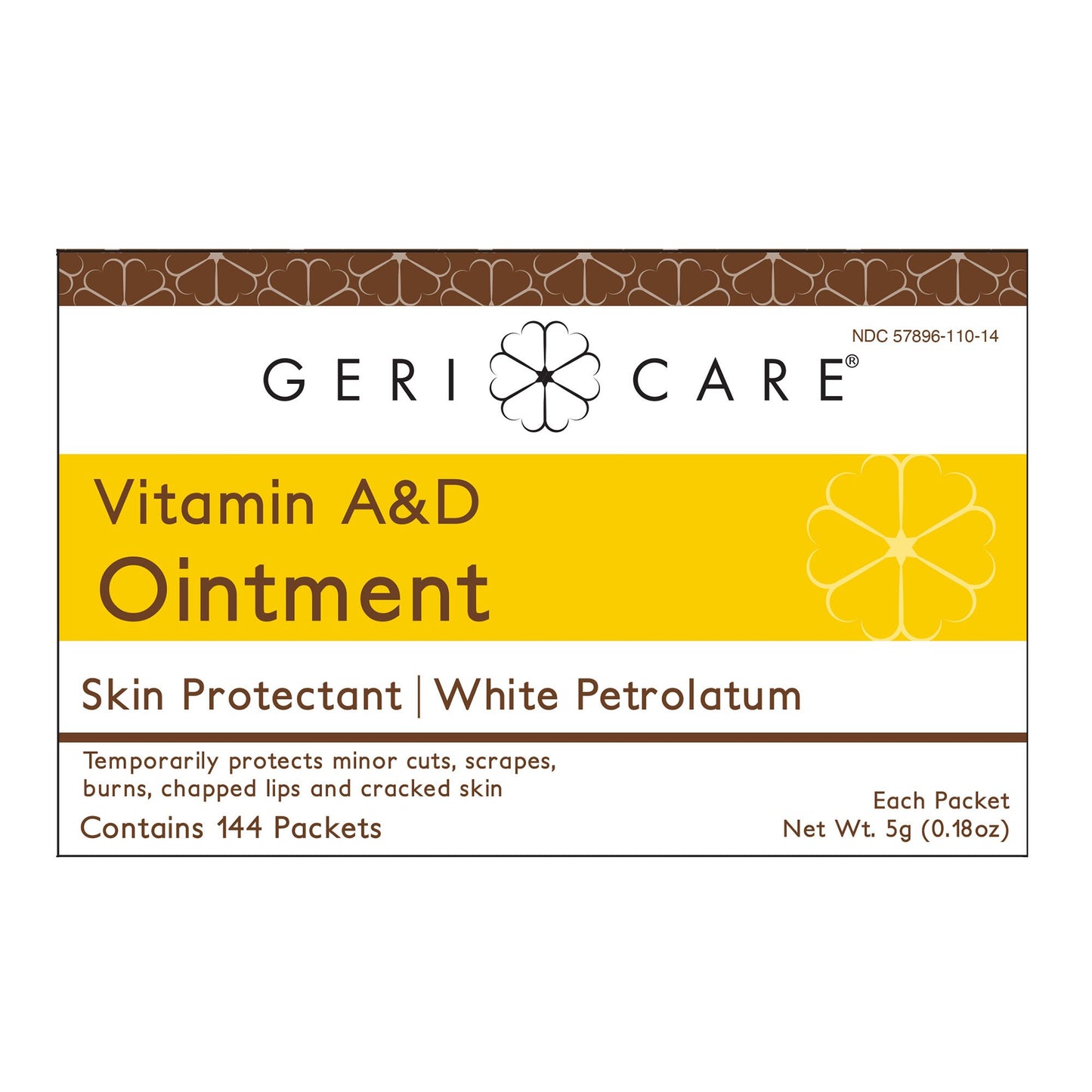 Geri-Care® Vitamin A & D Ointment Skin Protectant with Petrolatum, 5-gram Packet S110-14-GCP