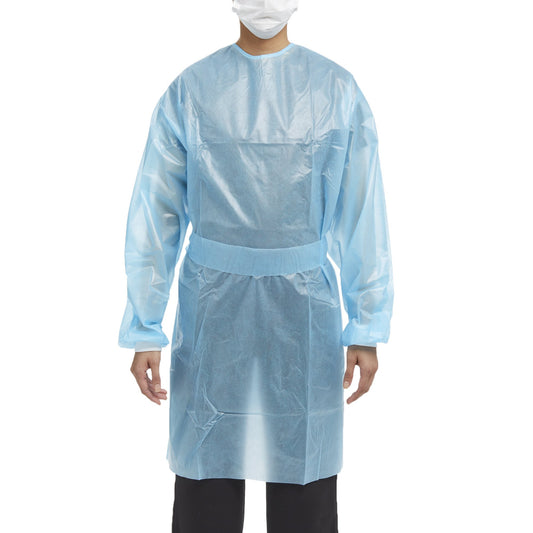 Chemotherapy Procedure Gown McKesson Medium Blue NonSterile AAMI Level 2 / ASTM D6978 Disposable - 16-54KVM