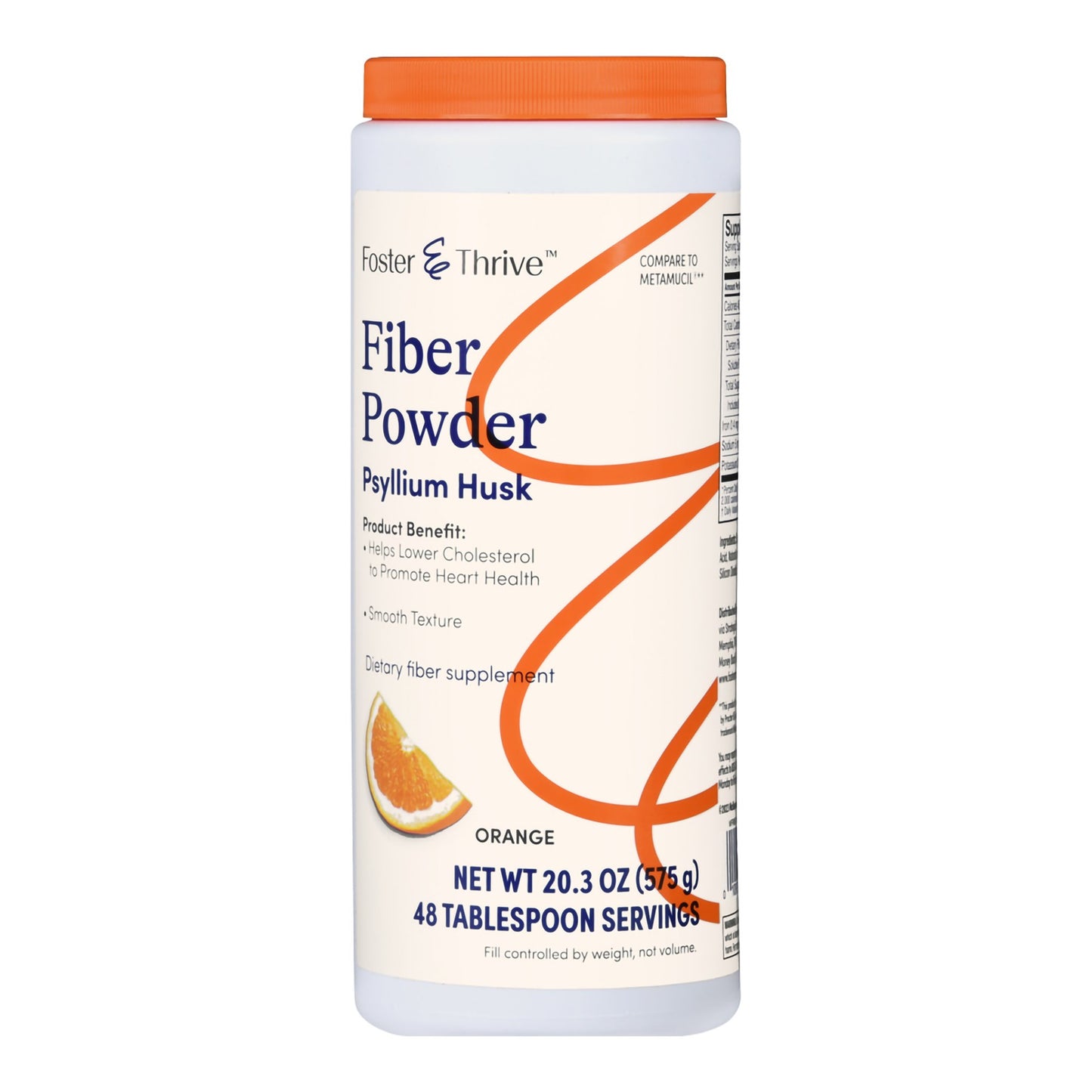 Foster & Thrive™ Fiber Powder Psyllium Husk, Orange Flavor 01093995618