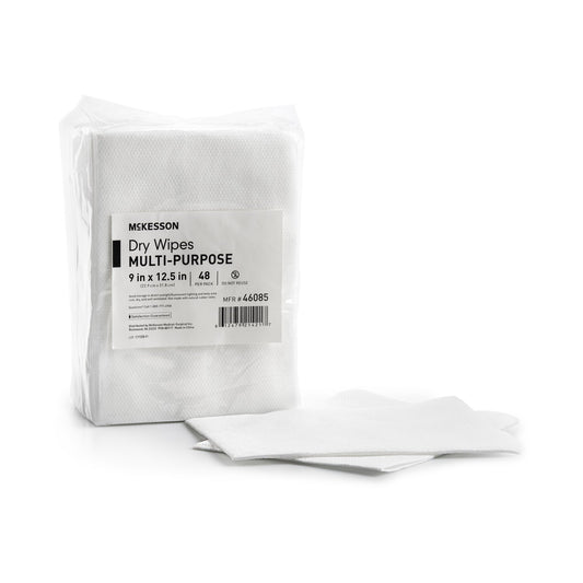 Task Wipe McKesson Medium Duty 48 Count Poly Pack 9 X 12-1/2 Inch NonSterile Disposable - 46085