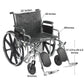 McKesson Bariatric Wheelchair, 22 Inch Seat Width 146-STD22ECDDA-ELR
