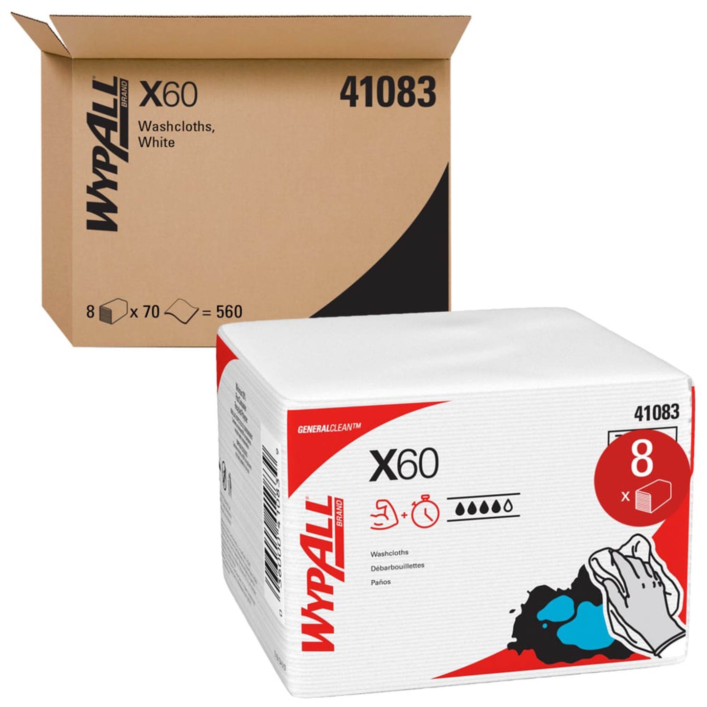 WypAll® X60 Washcloths 41083