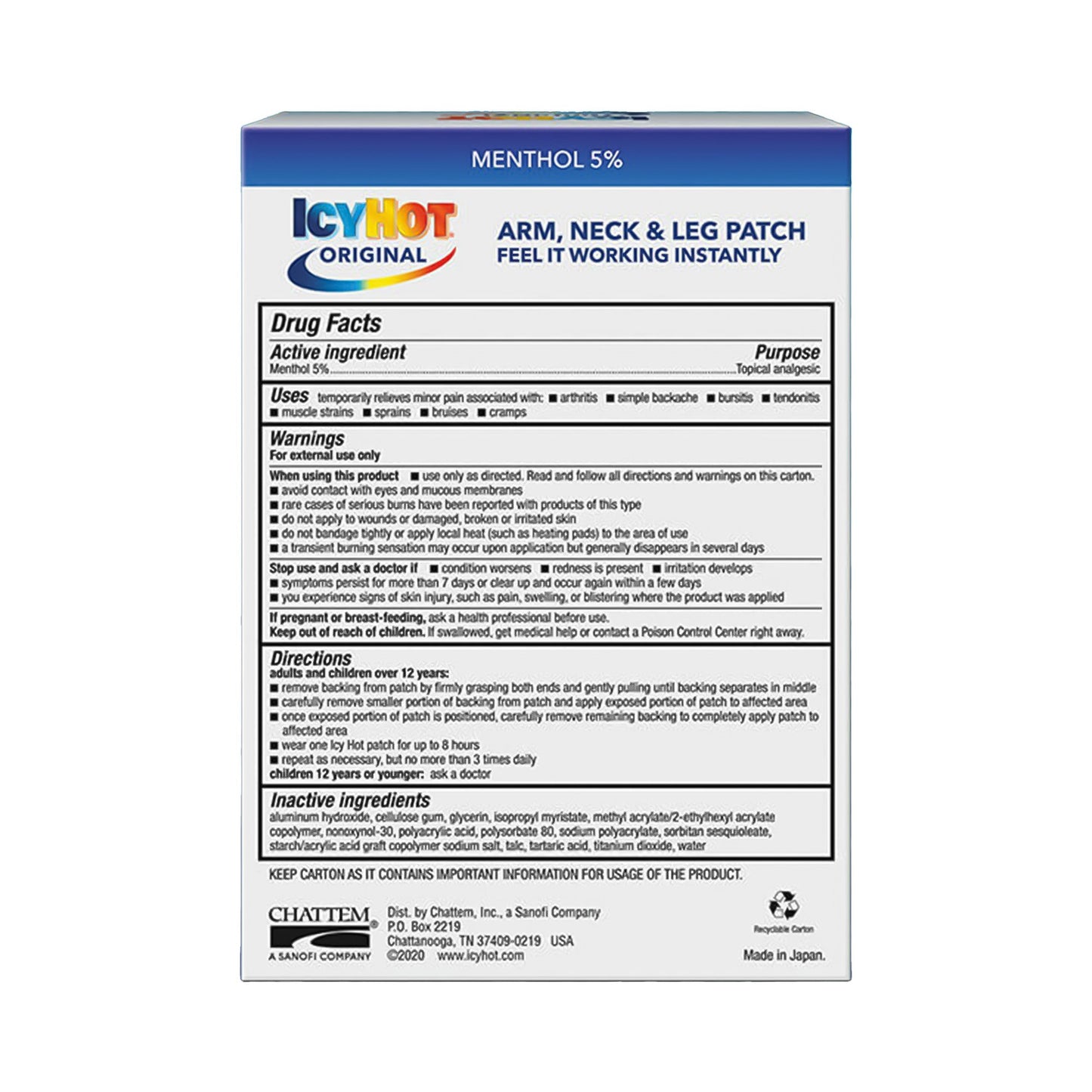 Icy Hot® Menthol Topical Pain Relief 41167000841