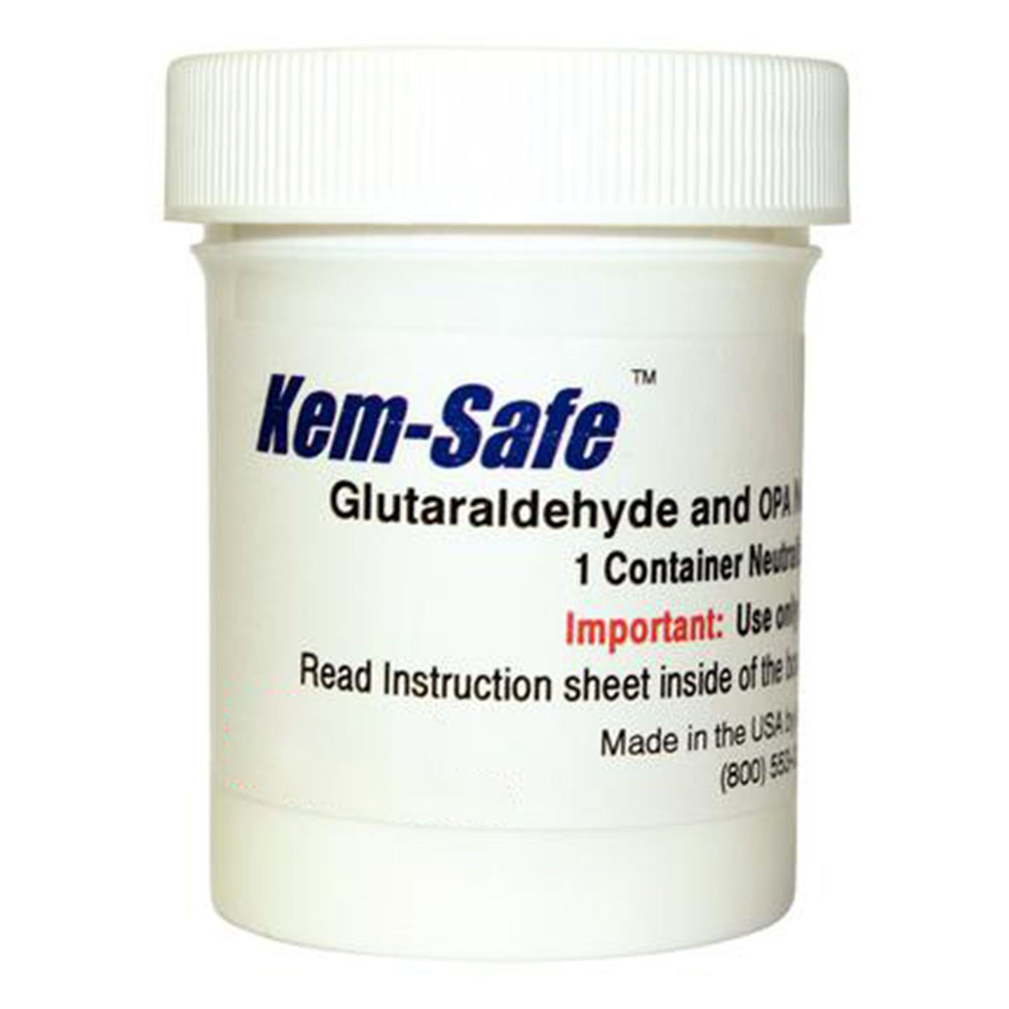 OPA / Glutaraldehyde Neutralizer Kem-Safe™ RTU Powder 6 oz. Container Single Use - 9075