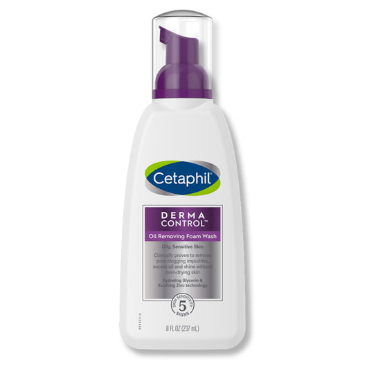 Facial Cleanser Cetaphil® Derma Control™ Oil Removing Foaming 8 oz. Pump Bottle Gentle Scent - 30299393118