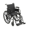 Lightweight Wheelchair McKesson Dual Axle Desk Length Arm Elevating Legrest Black Upholstery 20 Inch Seat Width Adult 300 lbs. Weight Capacity - 146-K