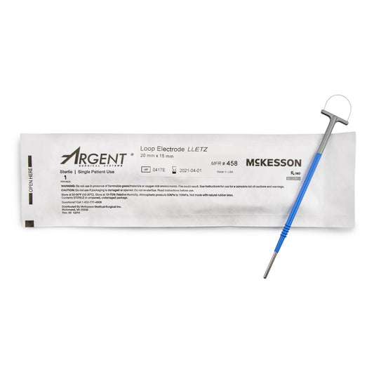 LEEP/LLETZ Electrode McKesson Argent™ Tungsten Wire Sterile 20 X 15 mm Loop Tip Disposable - 458